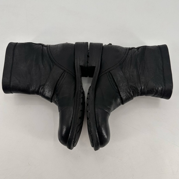 JIMMY CHOO Authentic Black Leather Biker Moto Buckle Boots 36 - Picture 4 of 10